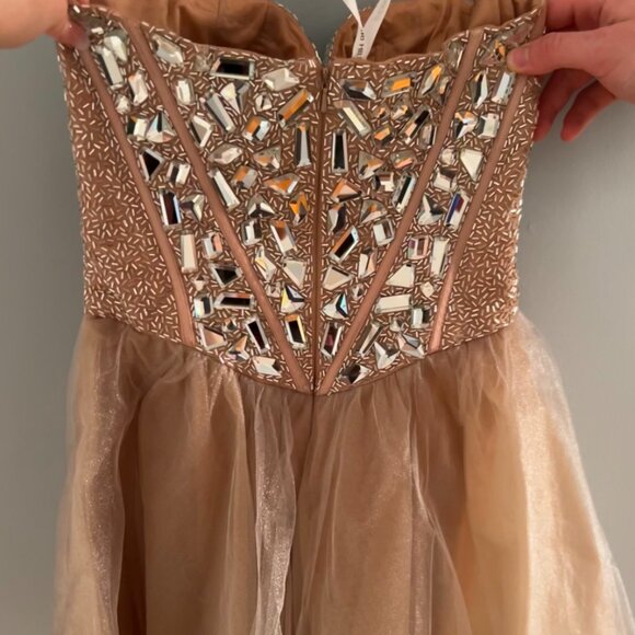 Sherri Hill Dress - Beige - Picture 2 of 2